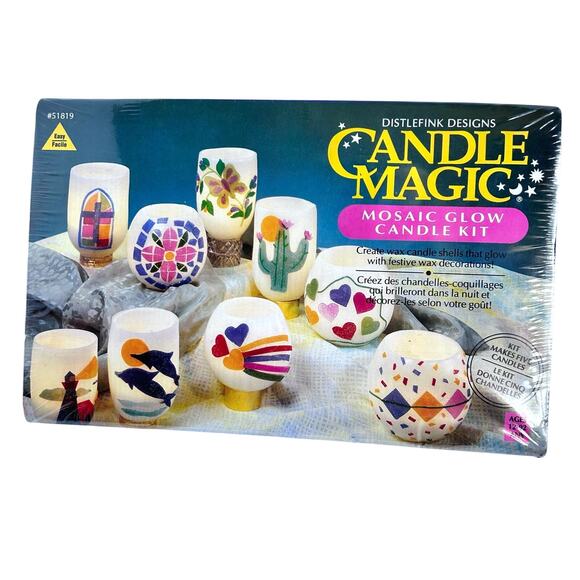 Candle Making Kit Candle Magic Mosaic Glow Candle Kit Distlefink Design USA - Picture 1 of 4